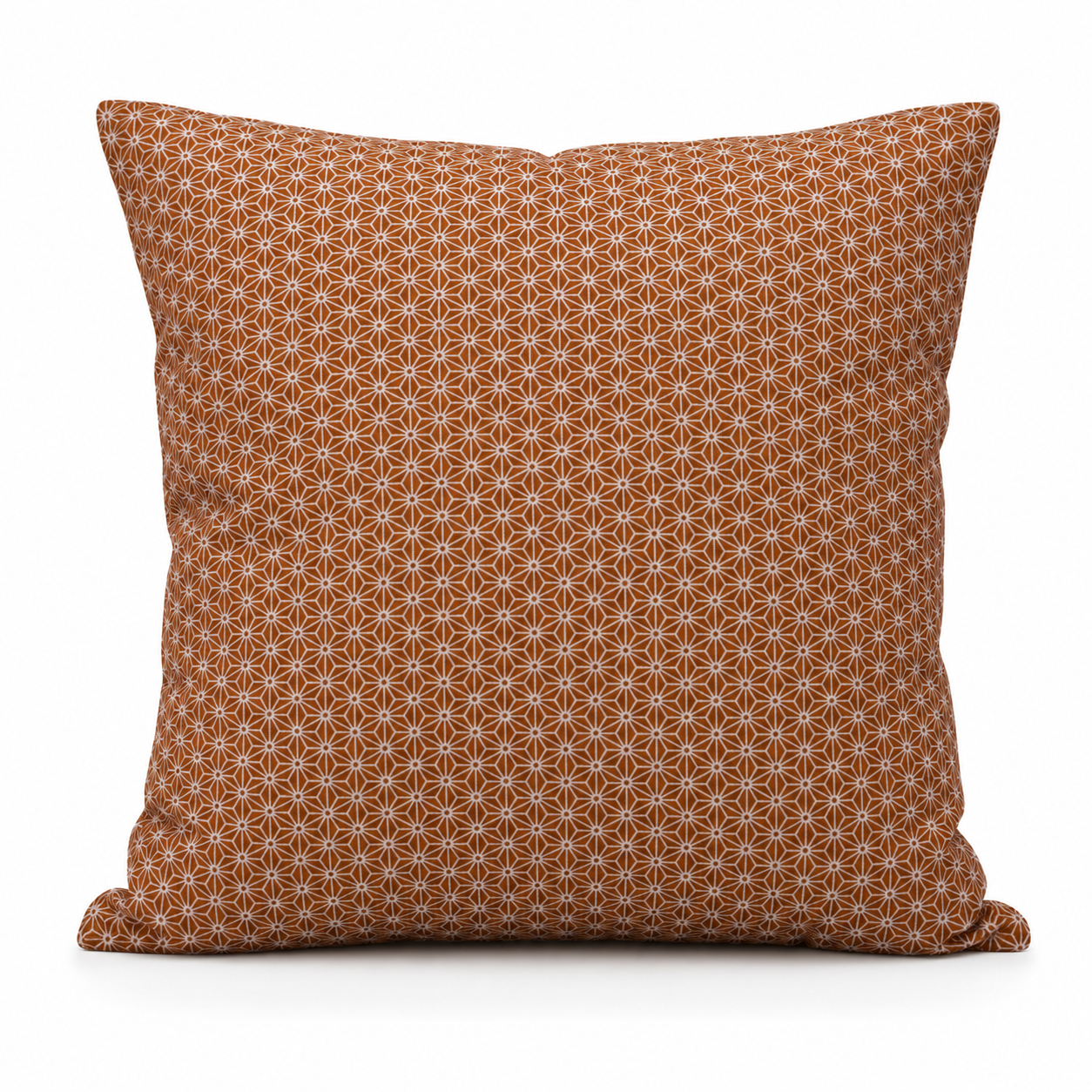 Asanoha Orange japansk pudebetræk - 50x50 cm