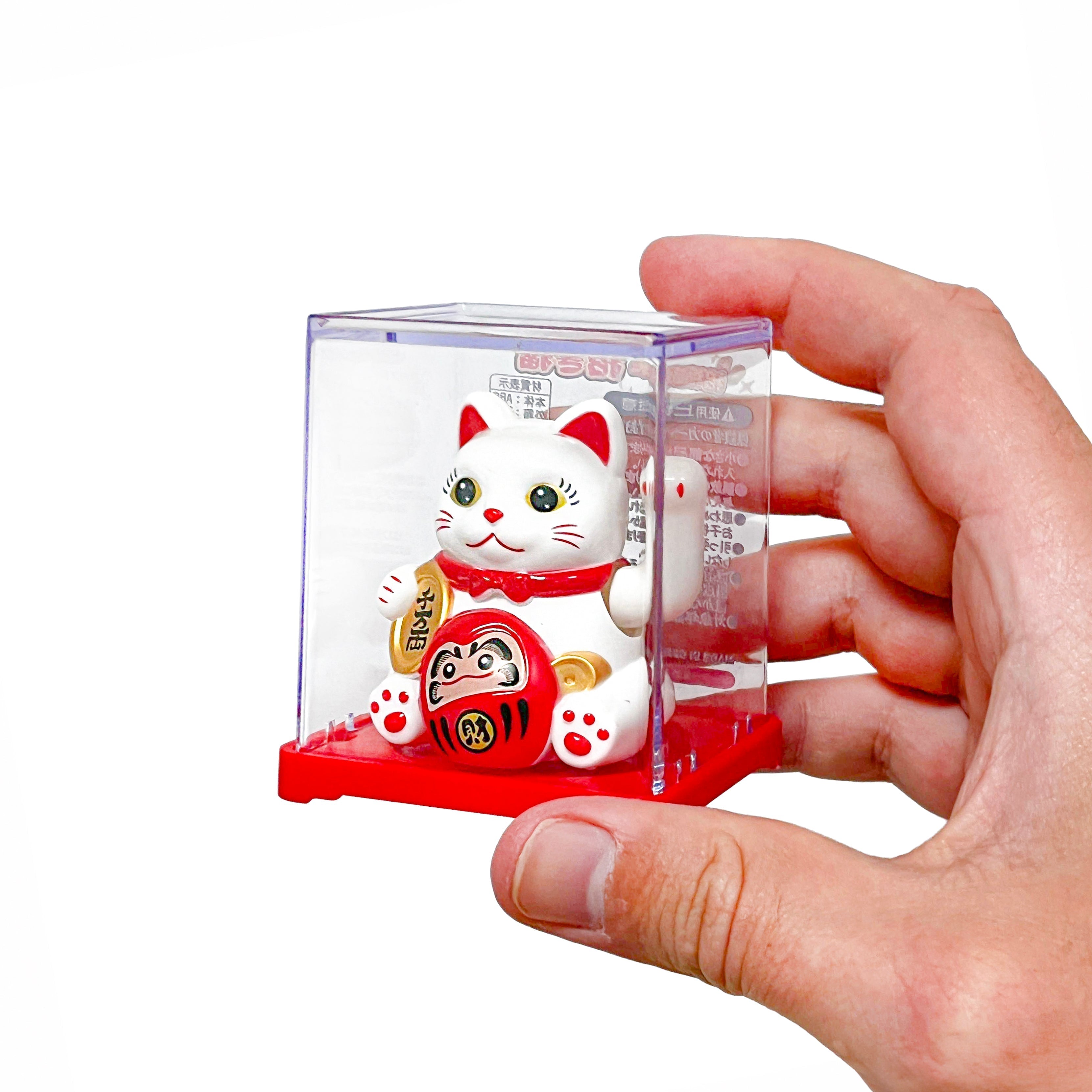 Bevægelig Solcelledrevet Maneki Neko Kat - Daruma