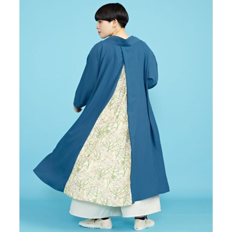 Blå moderne japansk kjole Én størrelse