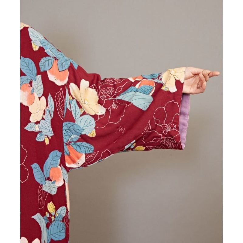 Blomstret kimonojakke til kvinder