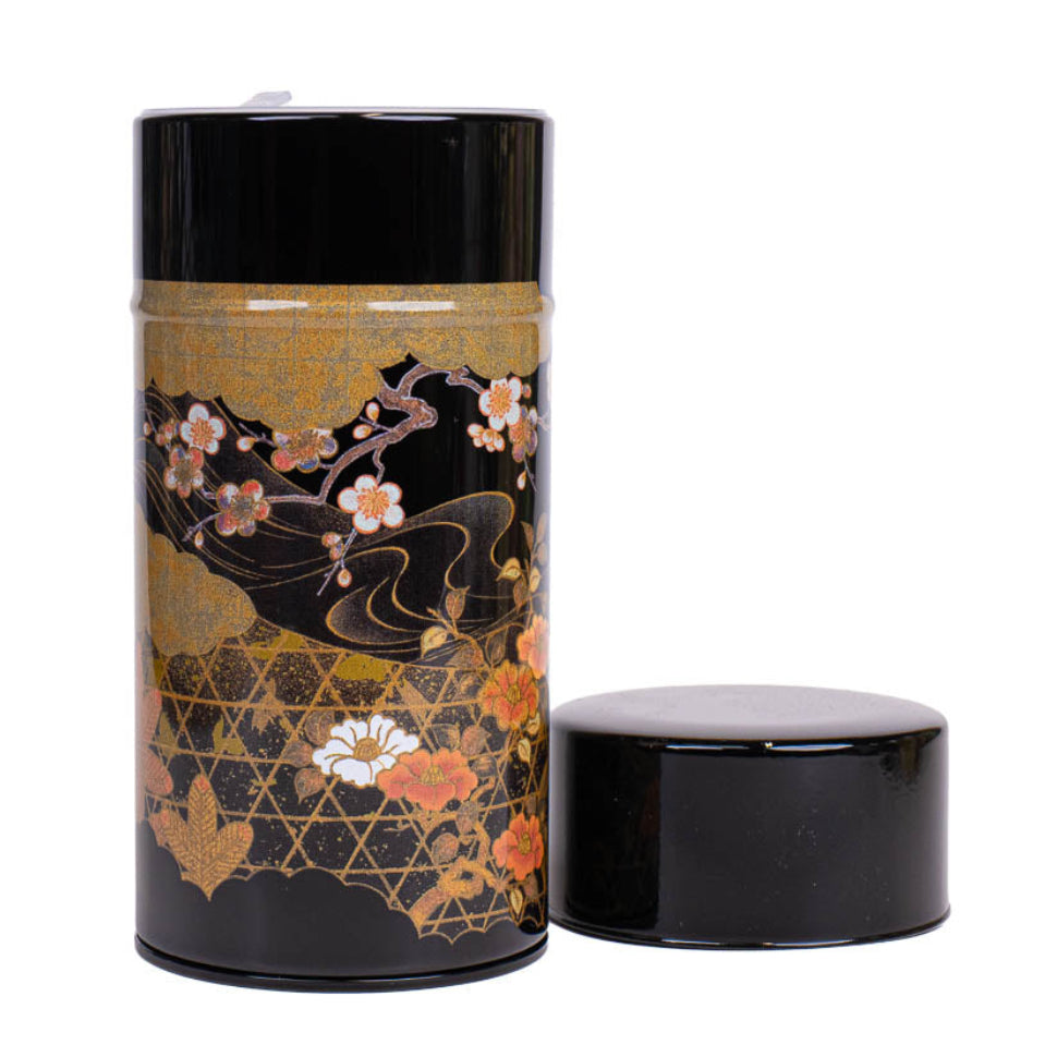 Boîte à Thé Japonaise Métal Kōetsu Noir Laqué