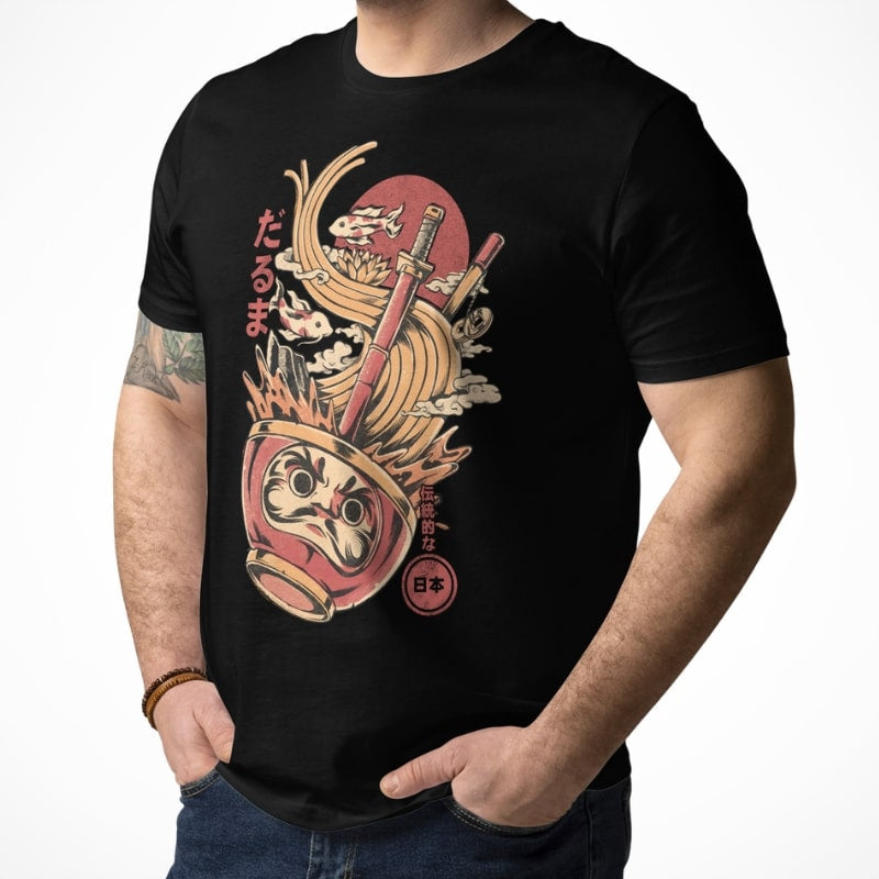 Daruma Ramen Japansk T-shirt