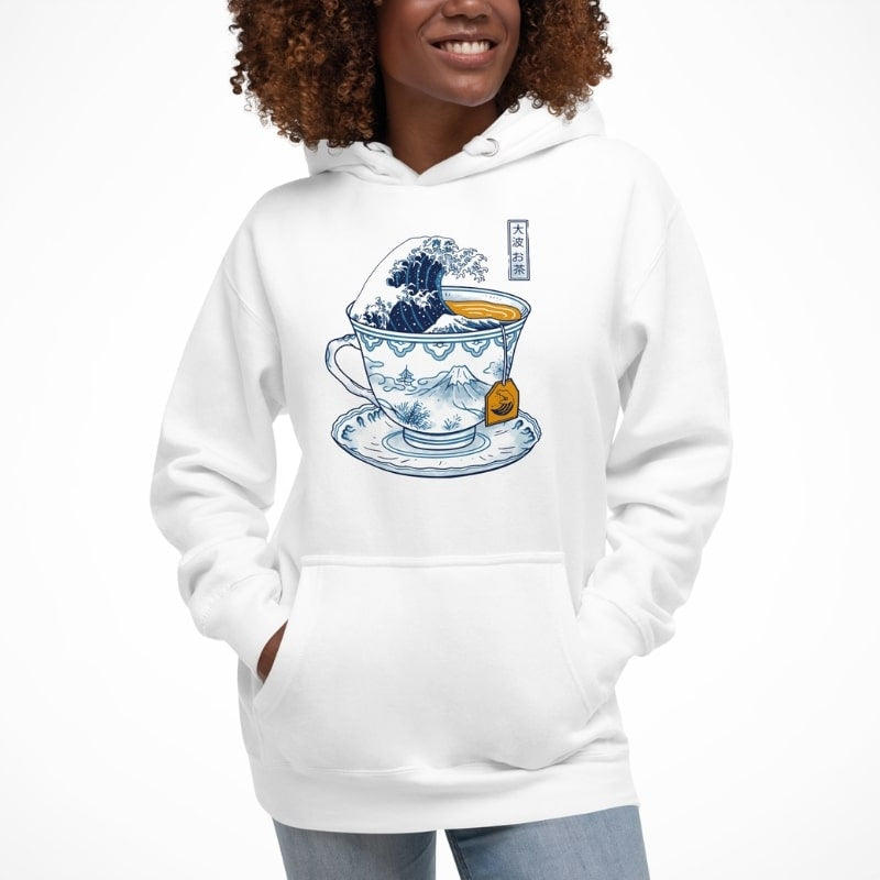 Den store te i Kanagawa Japansk sweatshirt