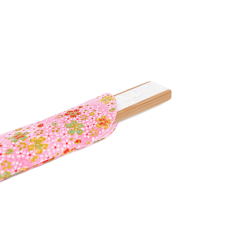 Etui til Japansk Vifte - Yuzen Rosa Blomster