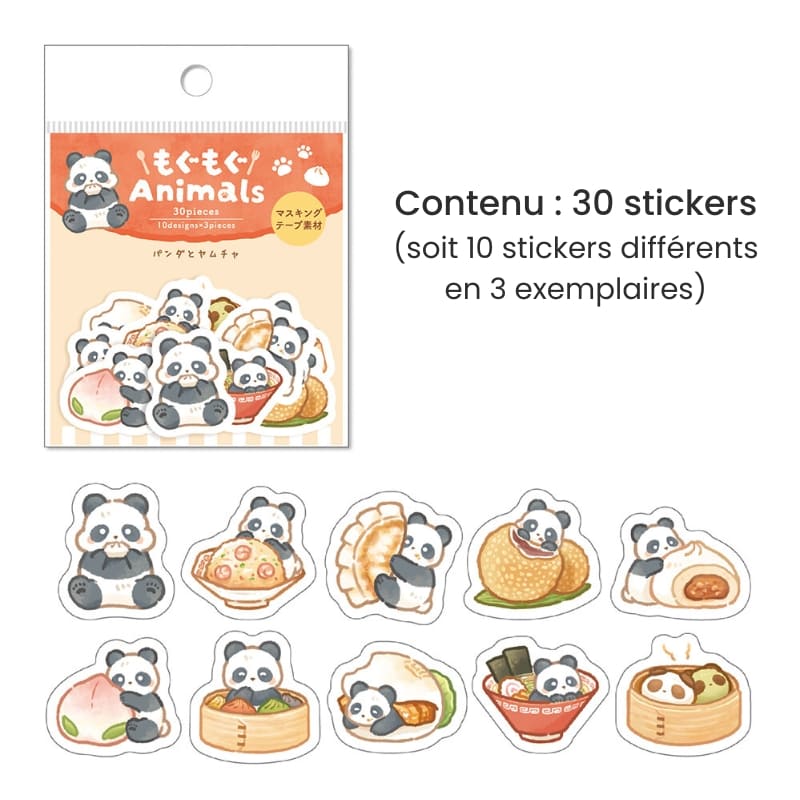 Flake Kawaii Panda-klistermærker