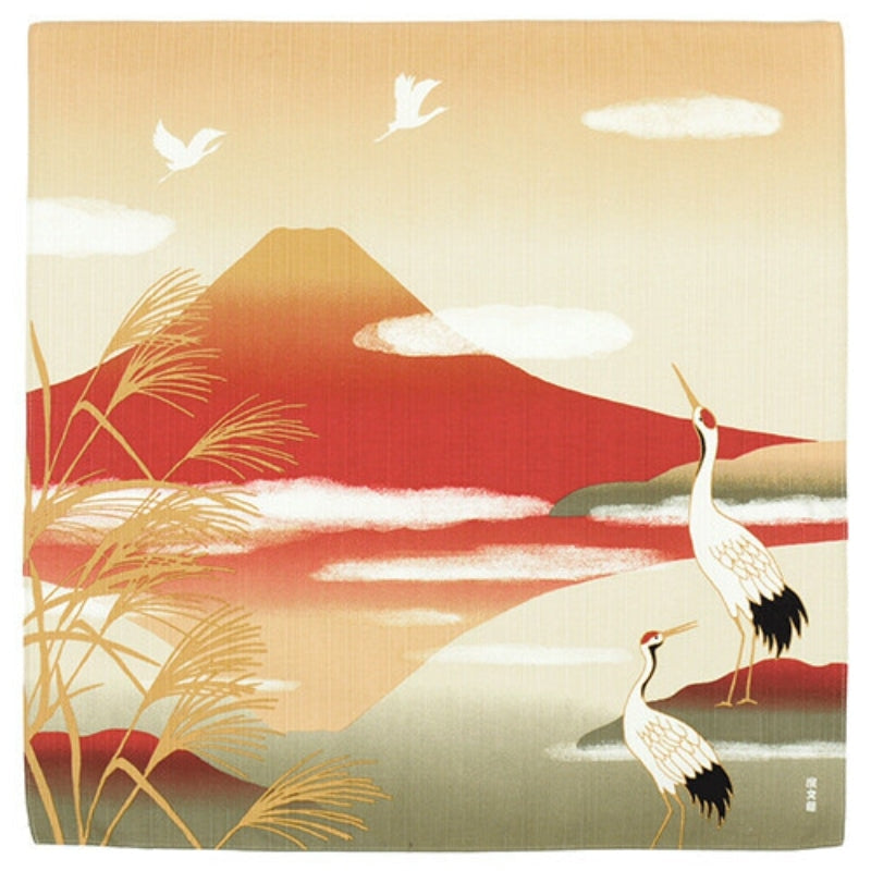 Furoshiki Crane & Fuji - 50x50 cm