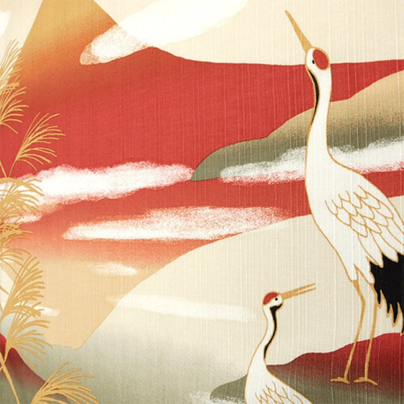 Furoshiki Crane & Fuji - 50x50 cm