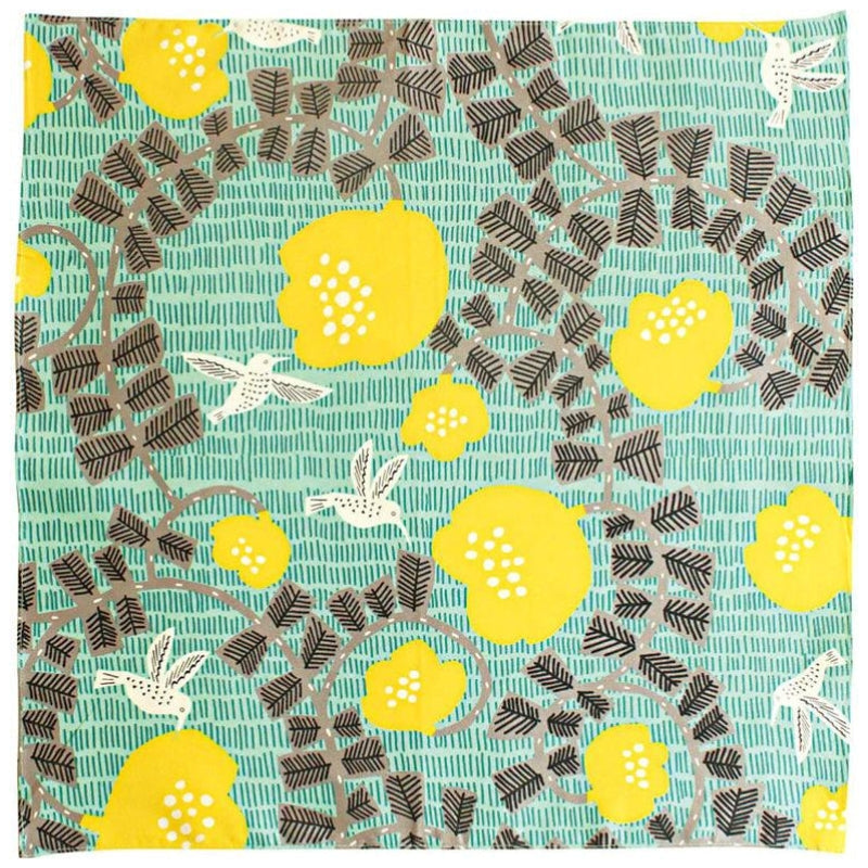 Furoshiki Green Hummingbirds - 70x70 cm