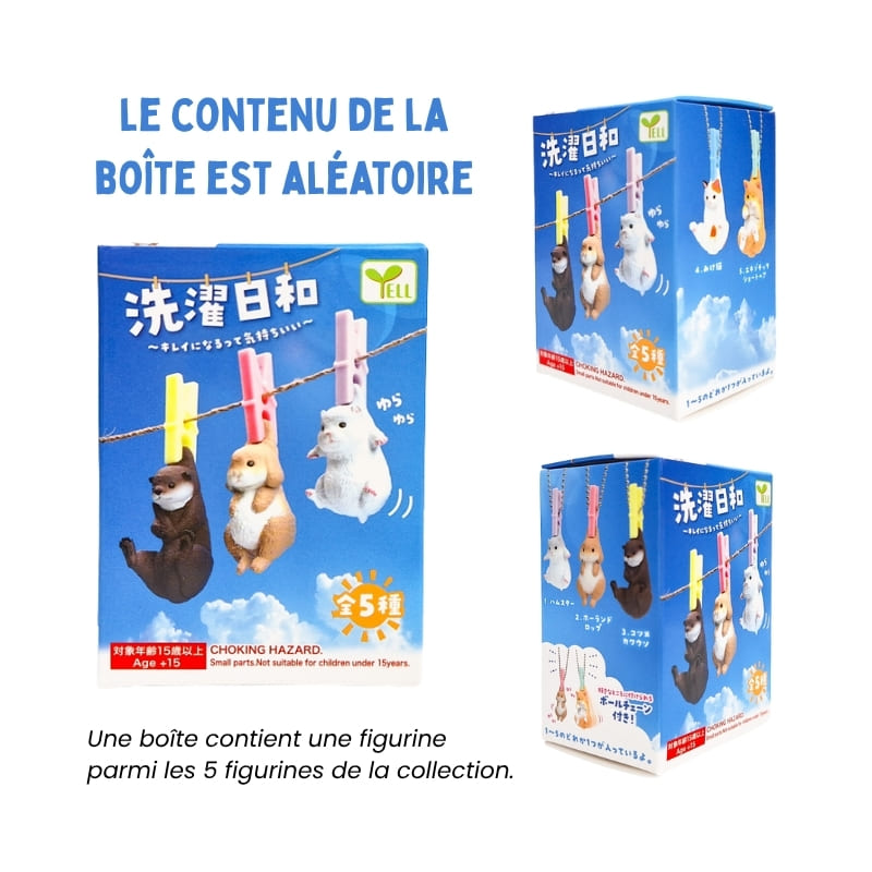 Gachapon Animal Laundry Peg Figurine