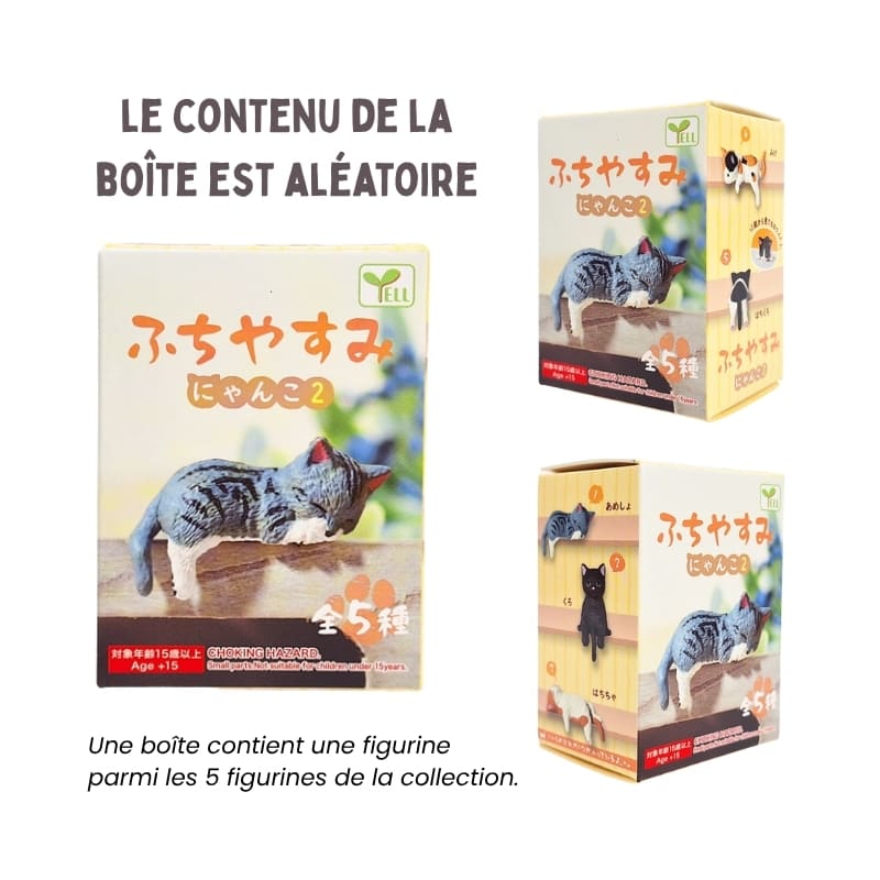 Gachapon sovende kattefigur
