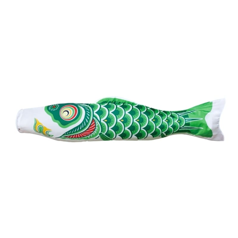 Grøn traditionel japansk koinobori - 100 cm