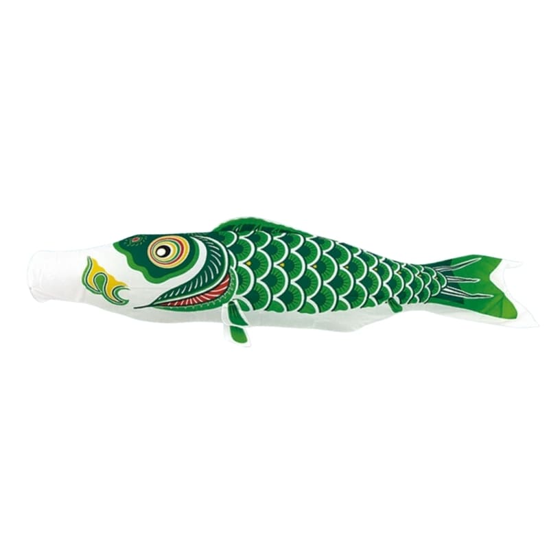 Grøn traditionel japansk koinobori - 150 cm