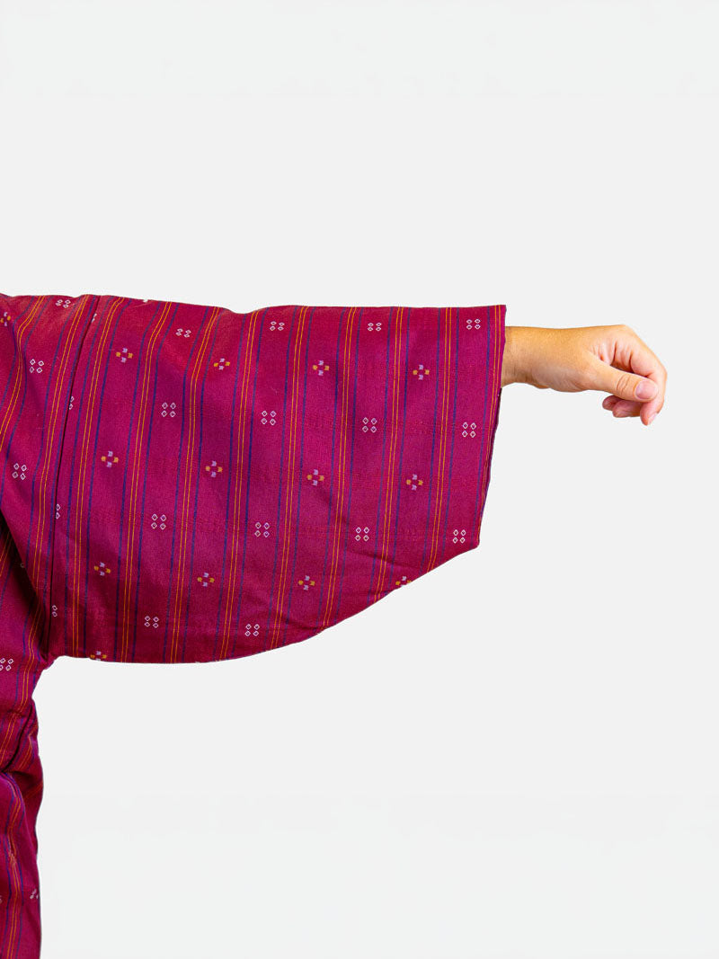 Hanten-jakke Dame – Lyserød Shima ni Hishi