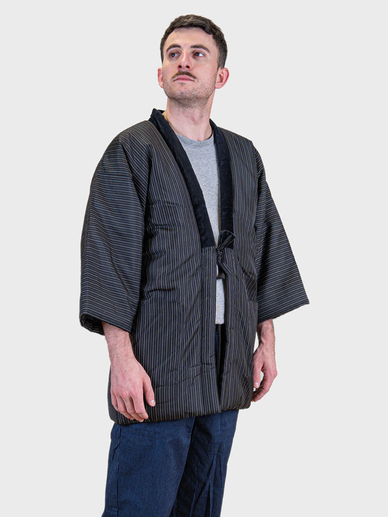 Hanten-jakke Herre – Sorte Tatejima-striber ML
