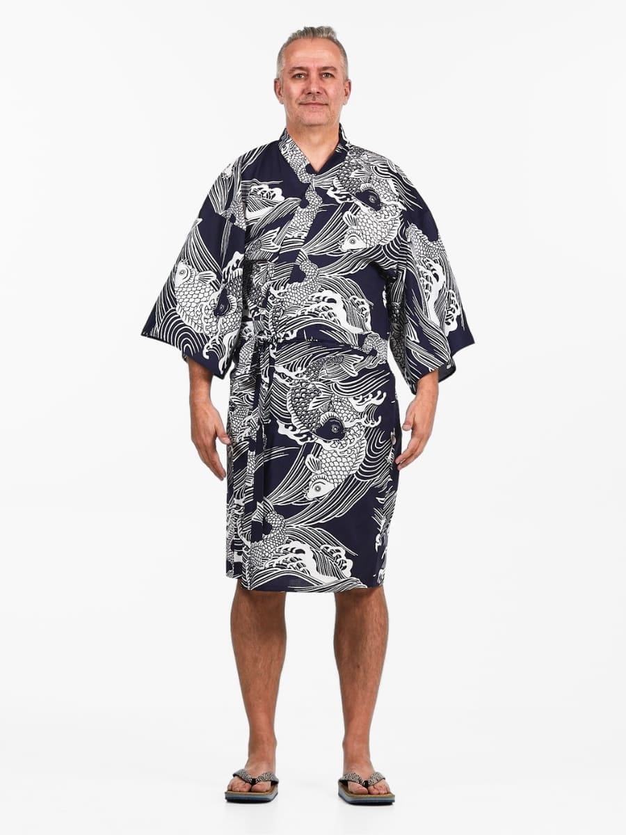 Happi Carp Koi Kimono til mænd Én størrelse