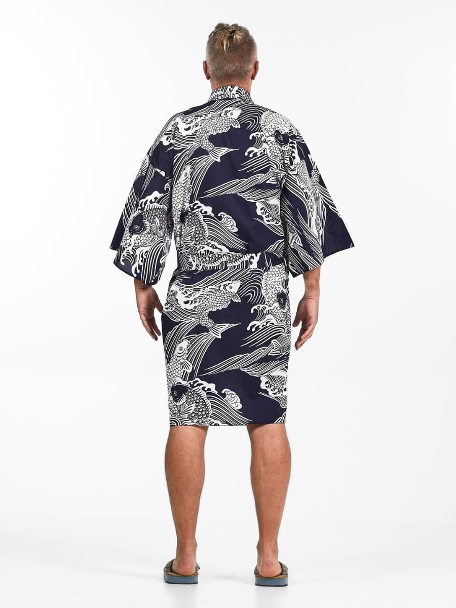 Happi Carp Koi Kimono til mænd Én størrelse