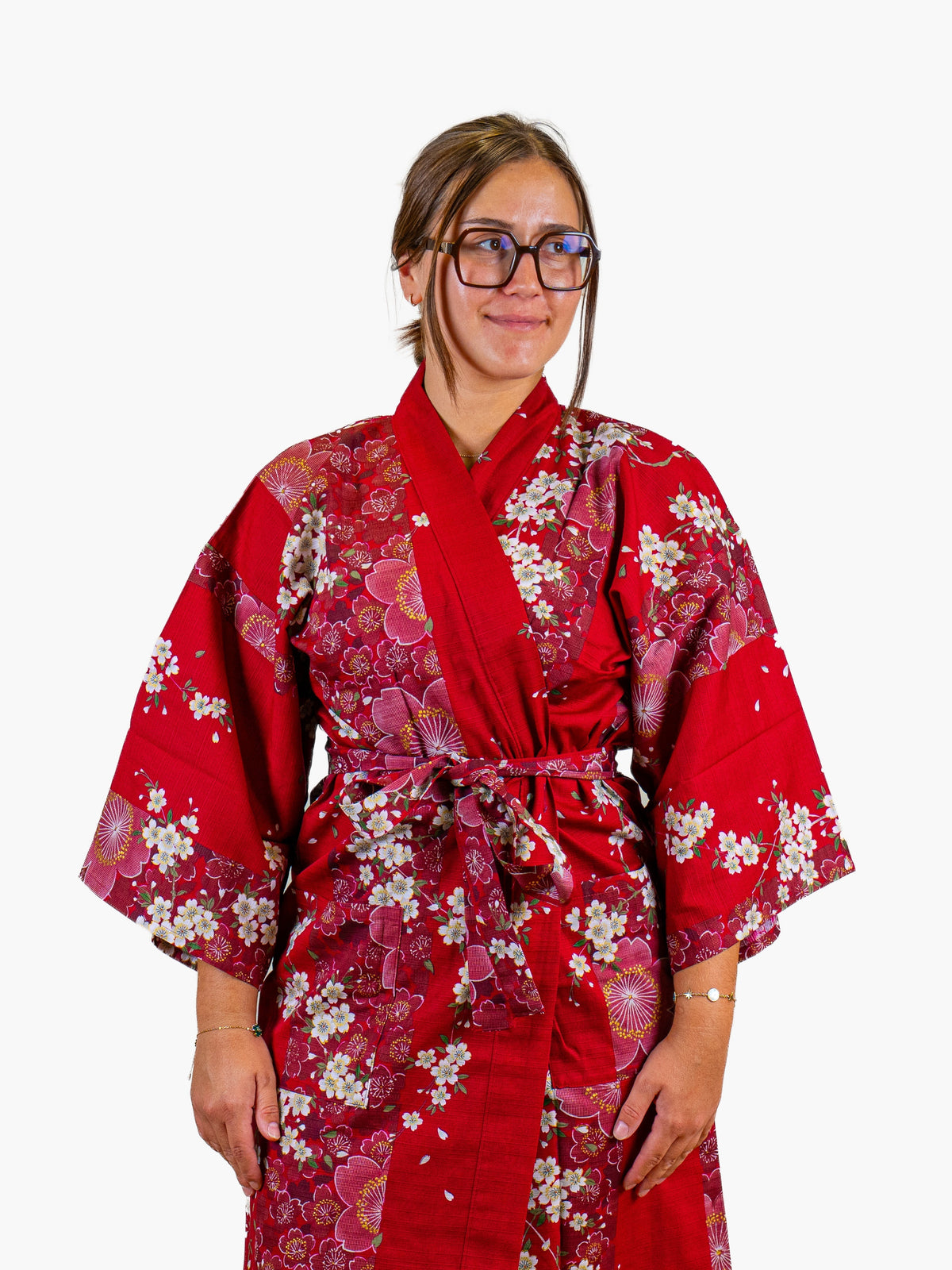 Happi-kimono Dame – Rød Sakura