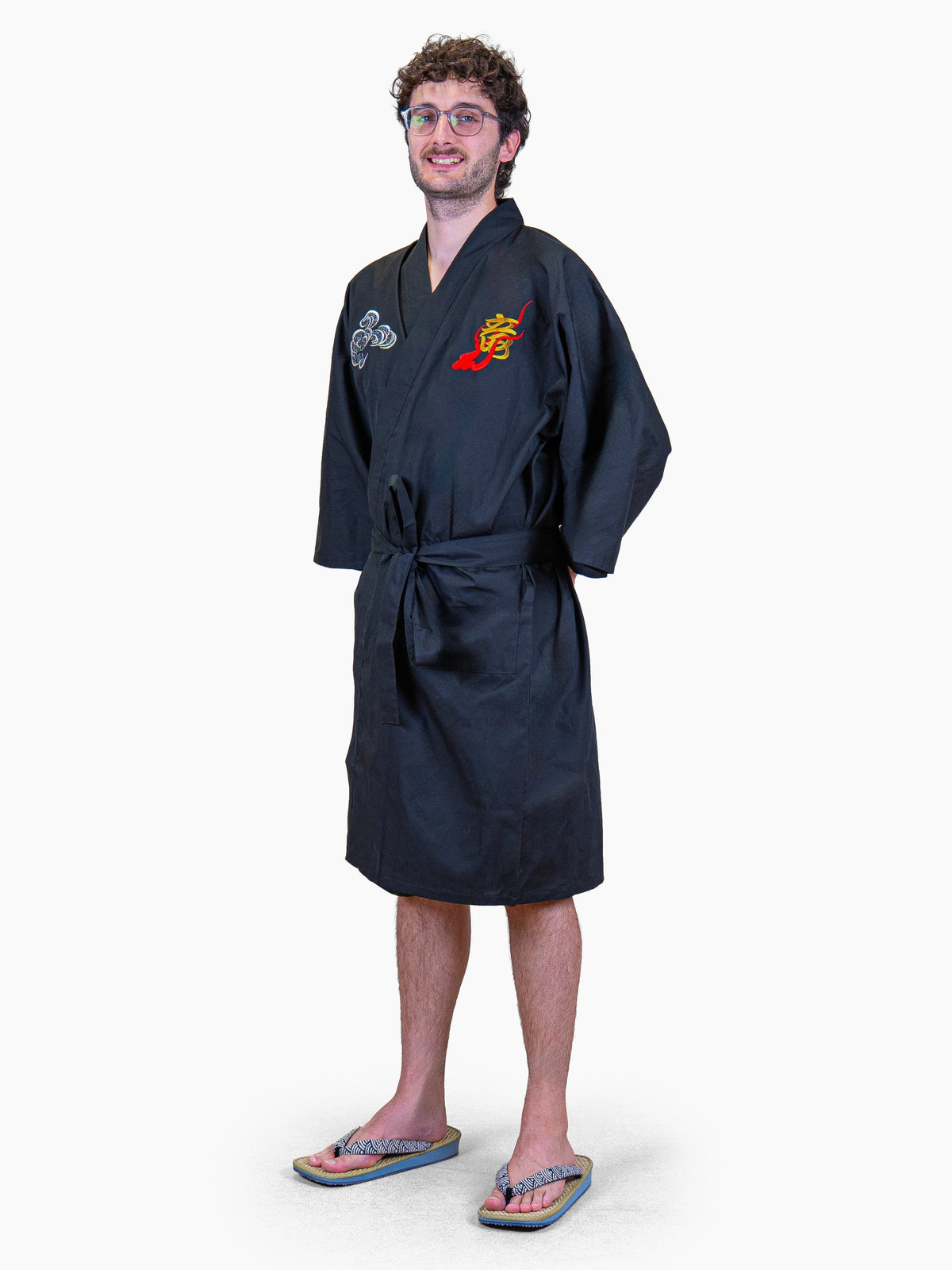 Happi-kimono Herre Oversize – Broderet Drage