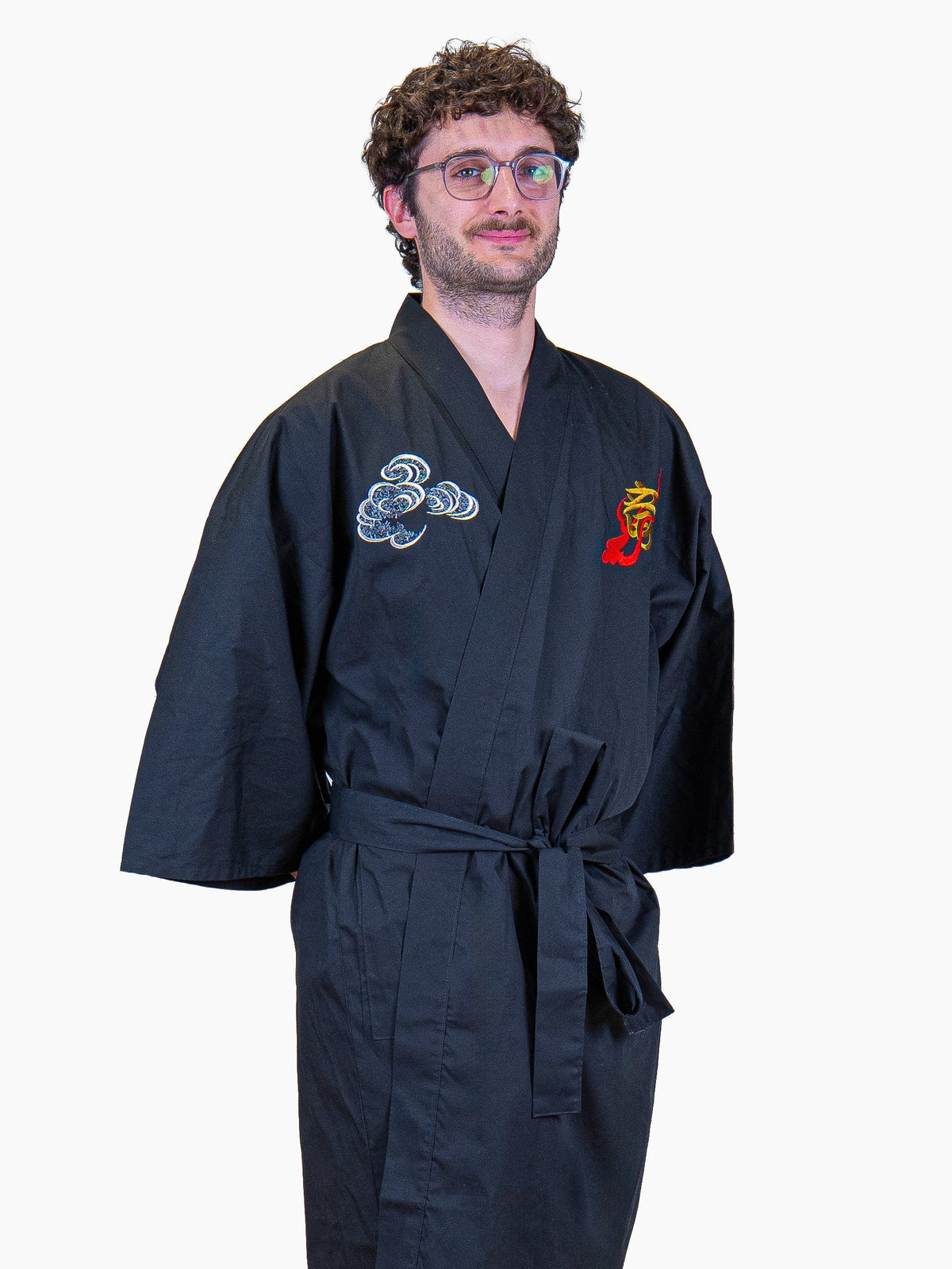 Happi-kimono Herre Oversize – Broderet Drage