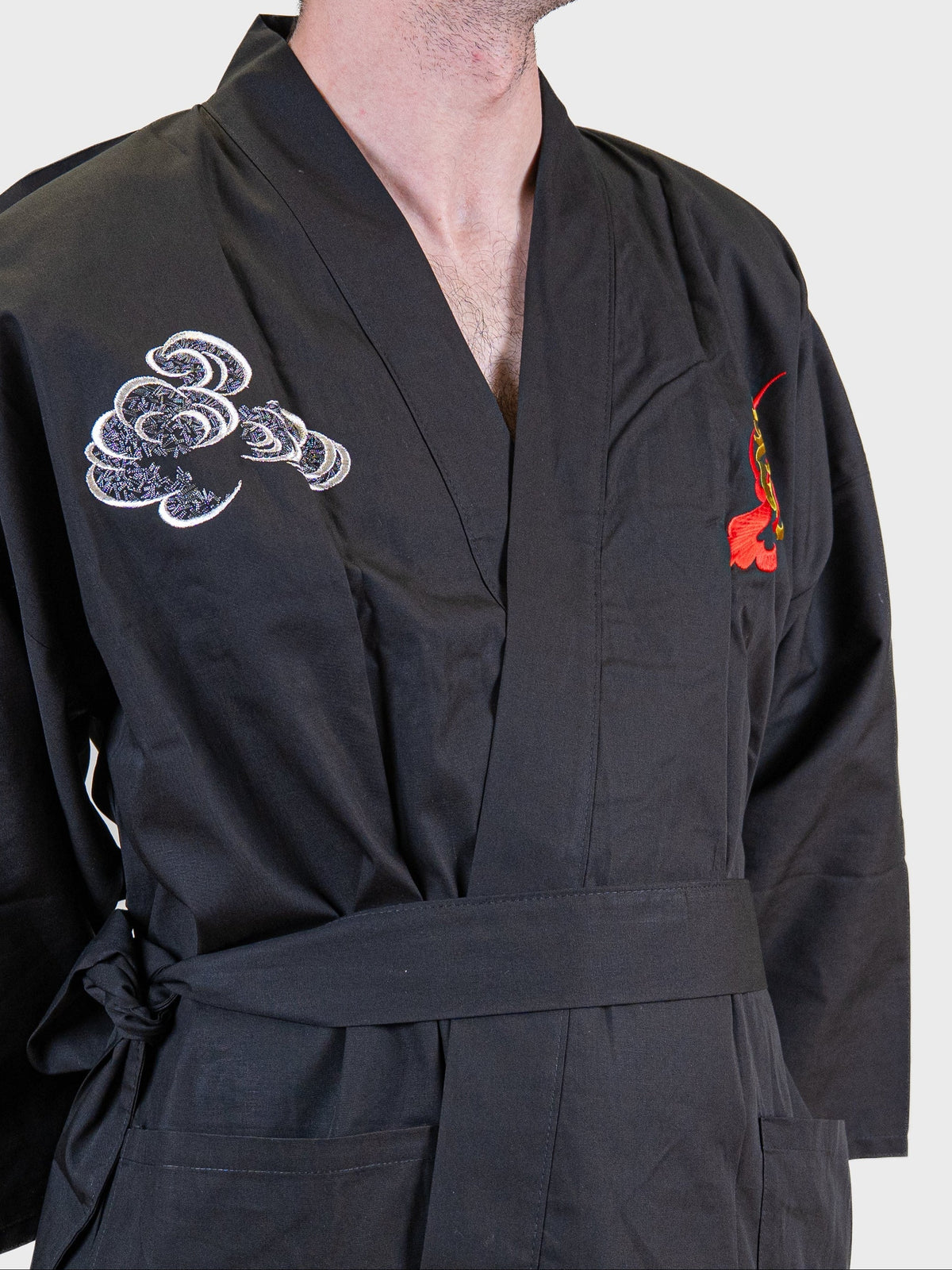 Happi-kimono Herre Oversize – Broderet Drage