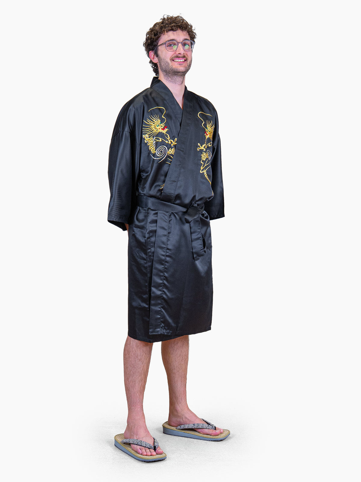 Happi-kimono Herre Oversize – Gylden Drage
