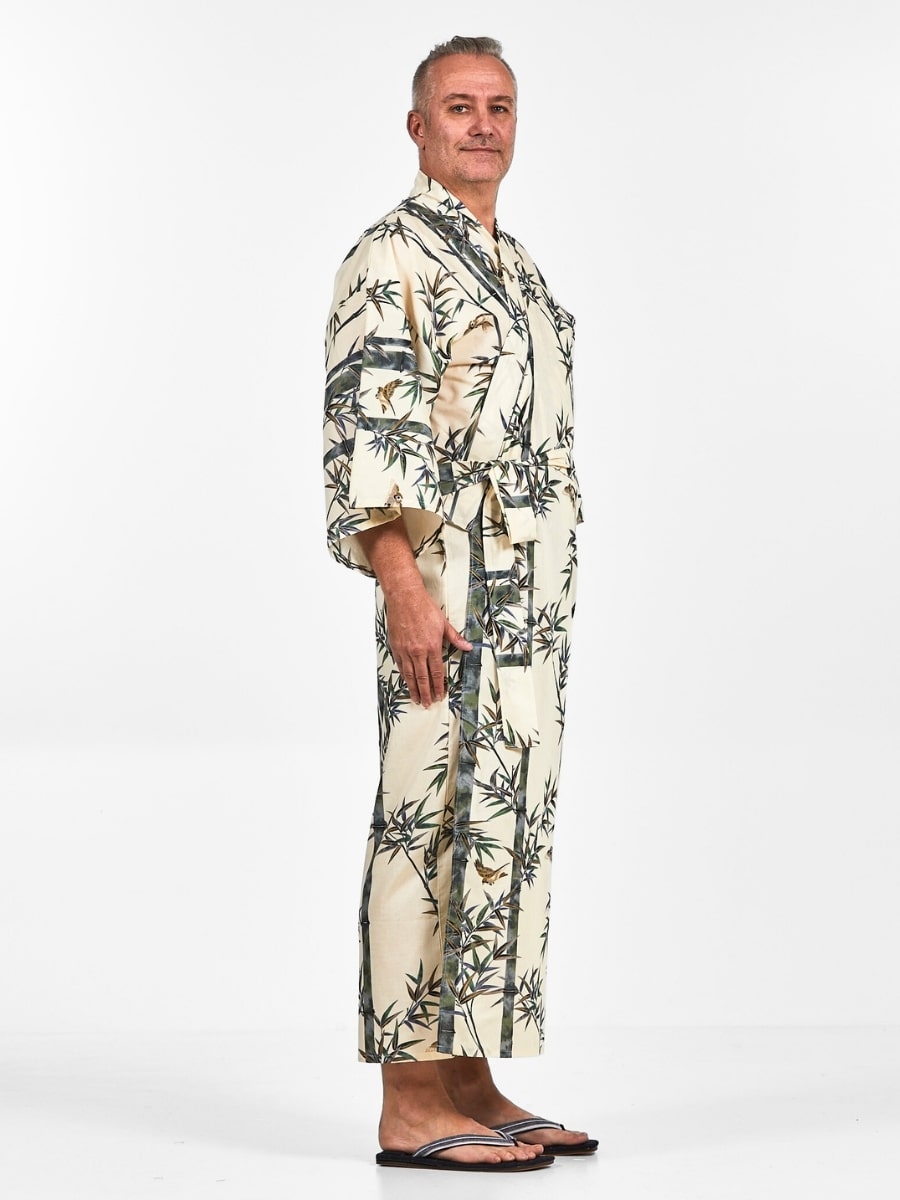 Japansk bambus-kimono til mænd Én størrelse