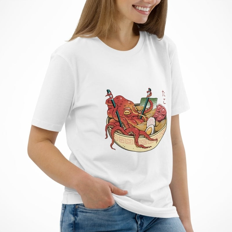 Japansk blæksprutte Ramen T-shirt
