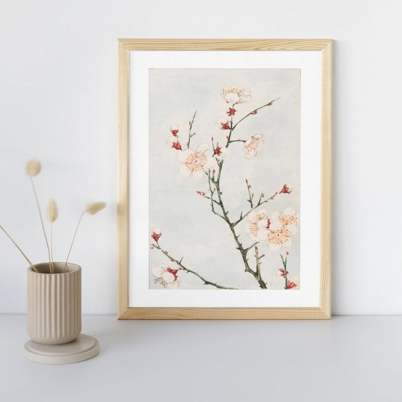 Japansk blomme-blomstertryk A3