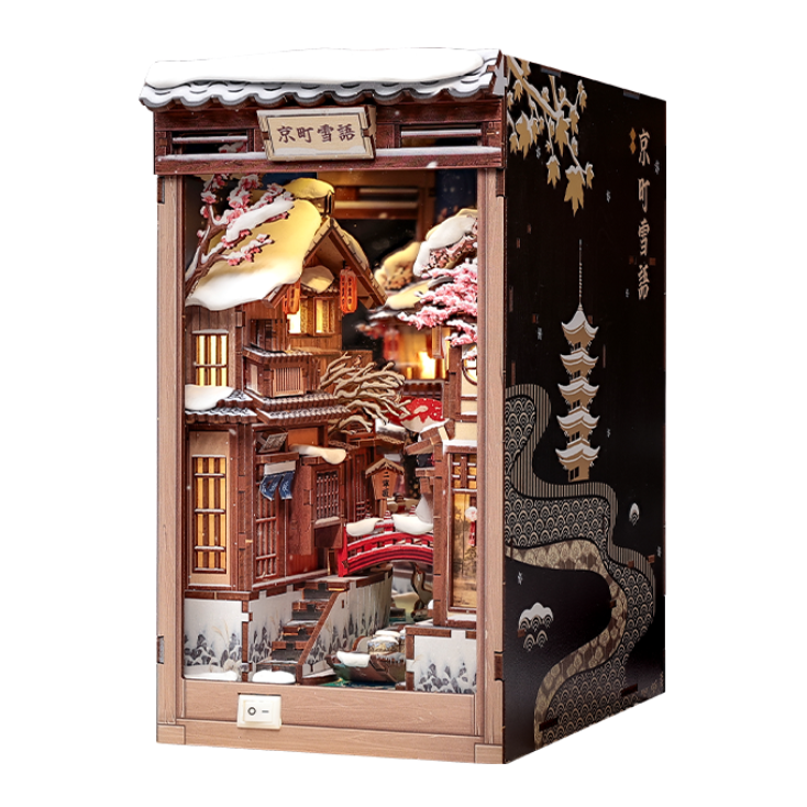 Japansk book nook Kyoto Snow Whisper