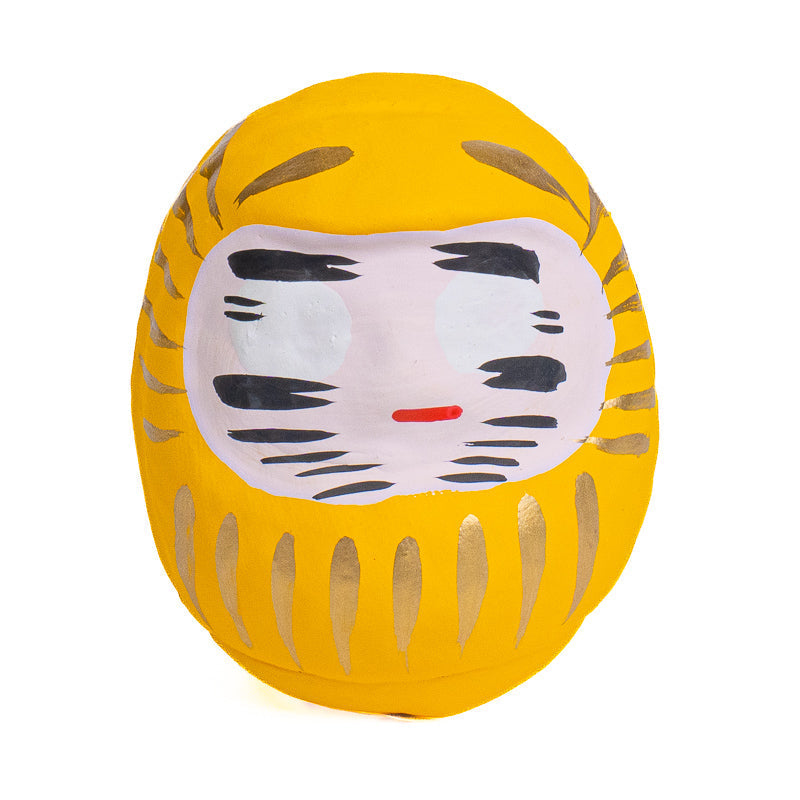 Japansk Daruma 6 cm - Flere Farver Gul