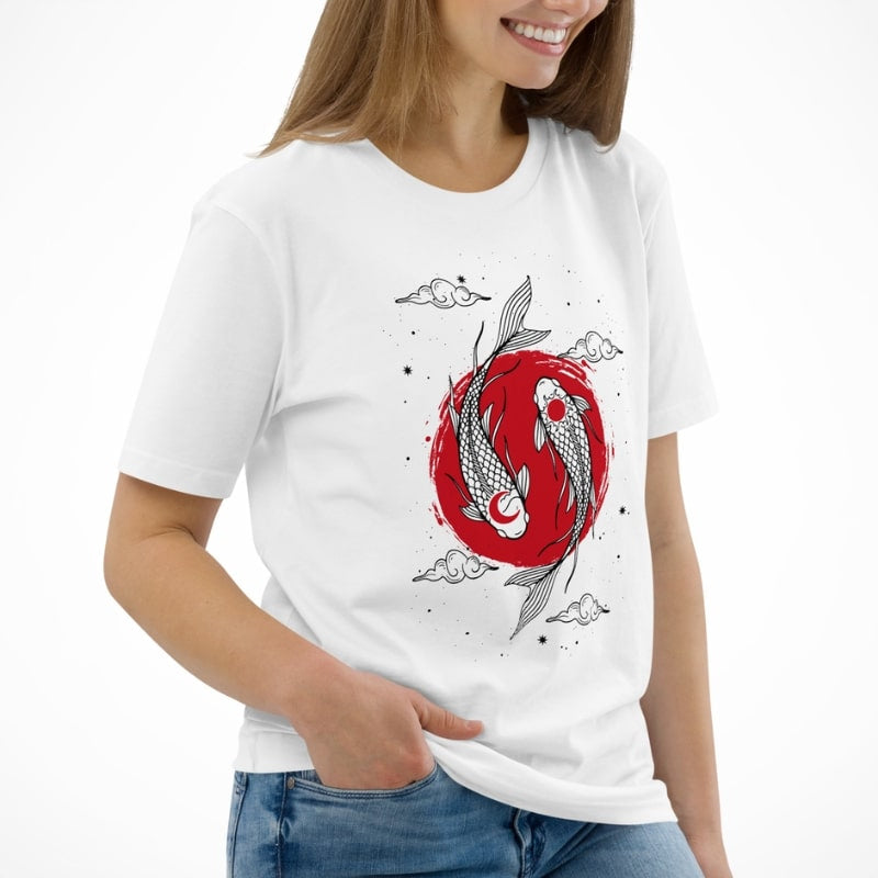 Japansk Duo Koi Carp T-shirt