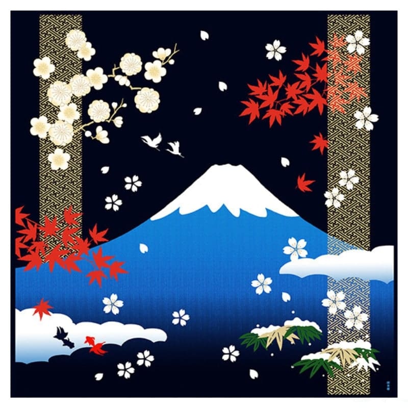 Japansk Furoshiki Four Seasons - 90x90 cm