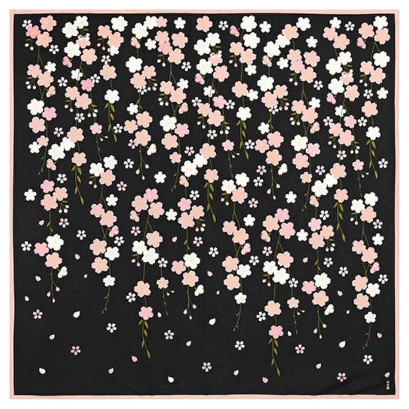 Japansk Furoshiki Sakura by Night - 90x90 cm