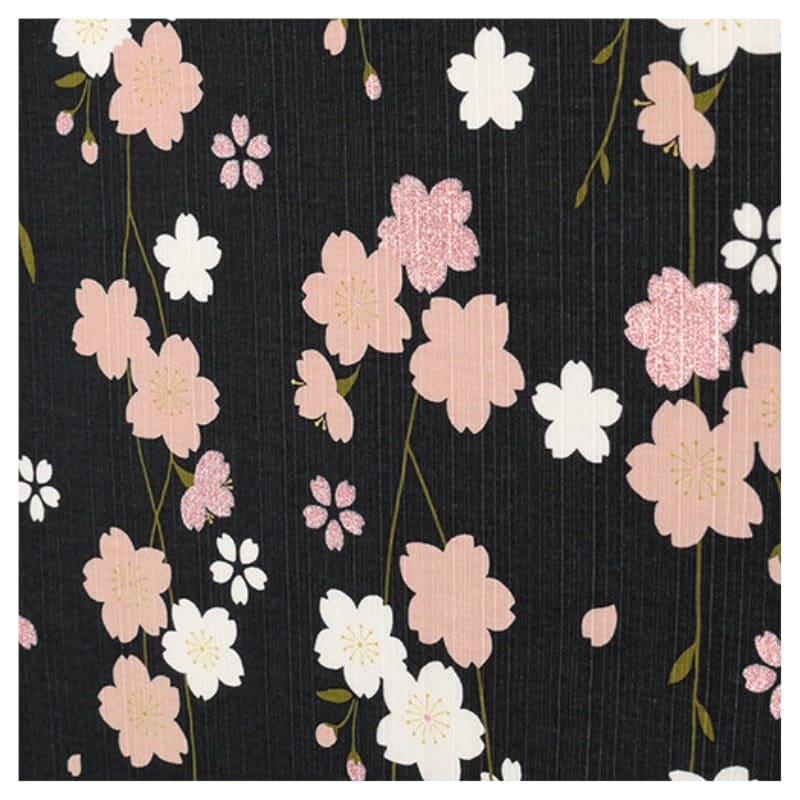 Japansk Furoshiki Sakura by Night - 90x90 cm
