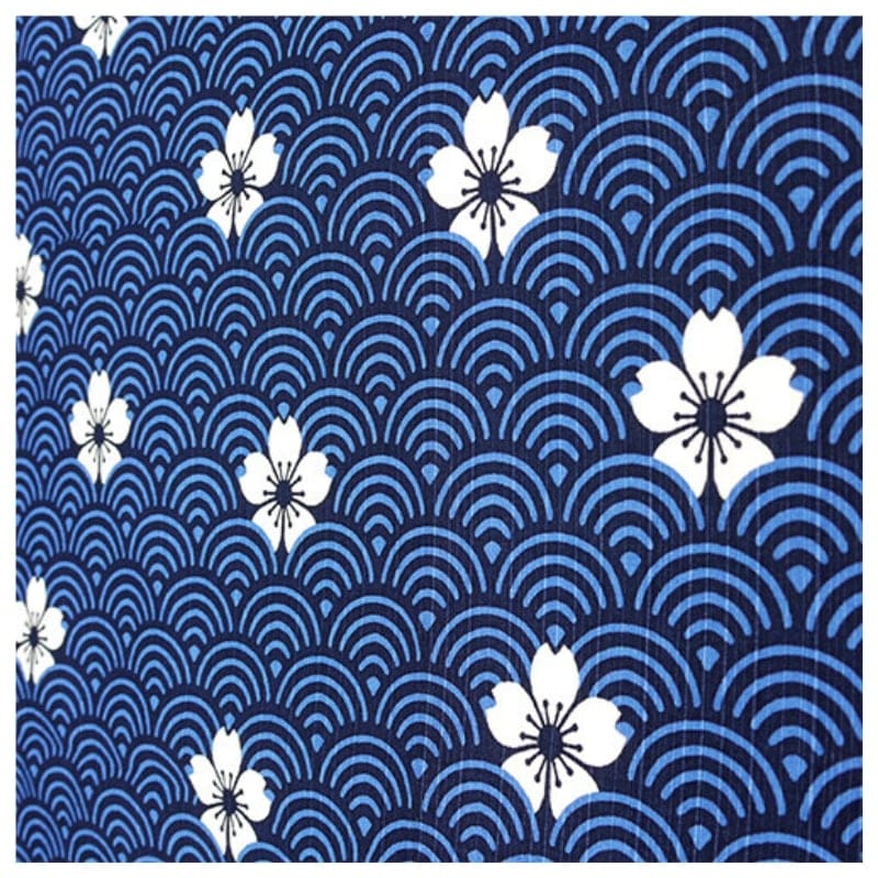 Japansk Furoshiki Seigaiha-mønster - 70x70 cm