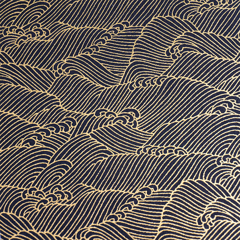 Japansk Goshuin Bog Mino Washi - Sorte Bølger
