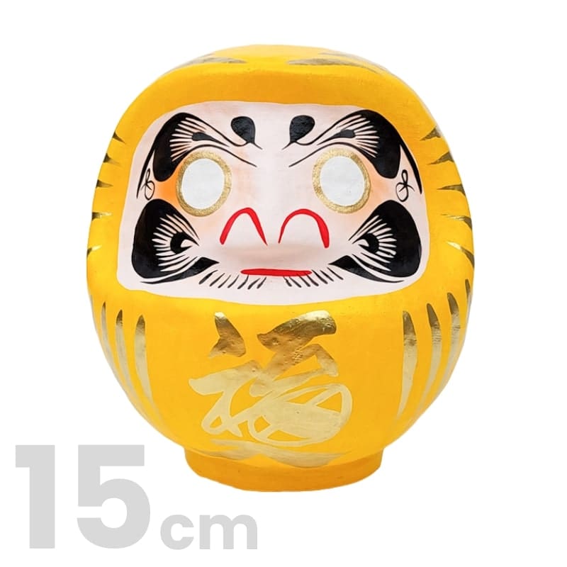 Japansk gul daruma - 9 til 15 cm 15 cm