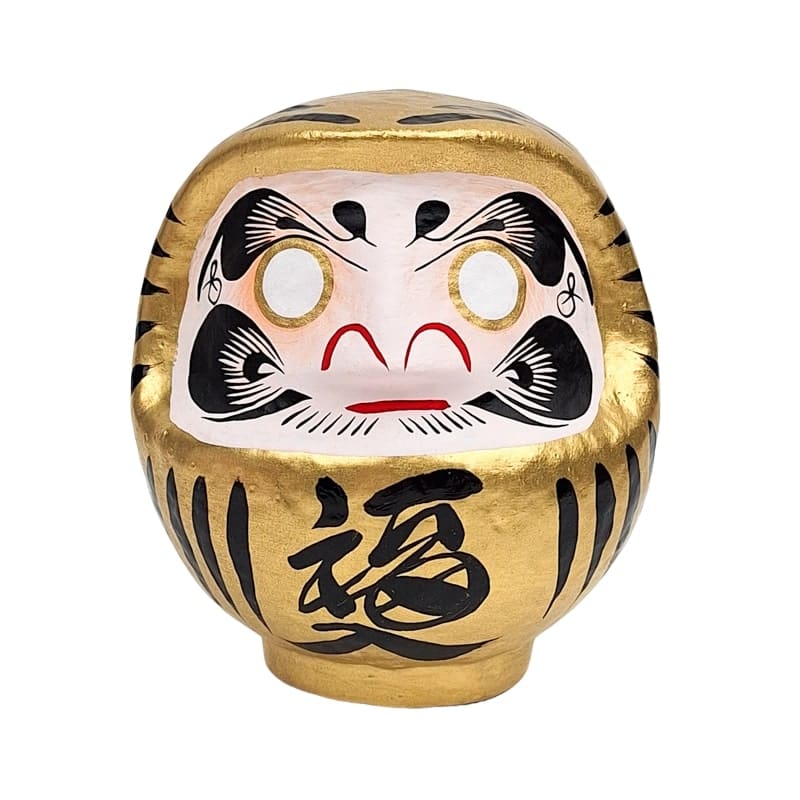 Japansk gylden daruma - 9 til 15 cm