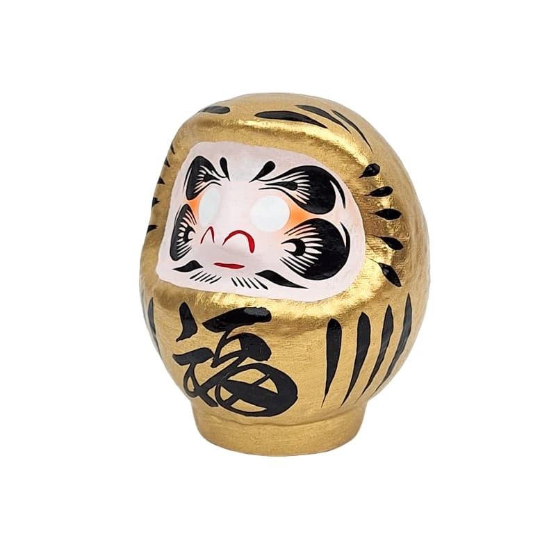 Japansk gylden daruma - 9 til 15 cm