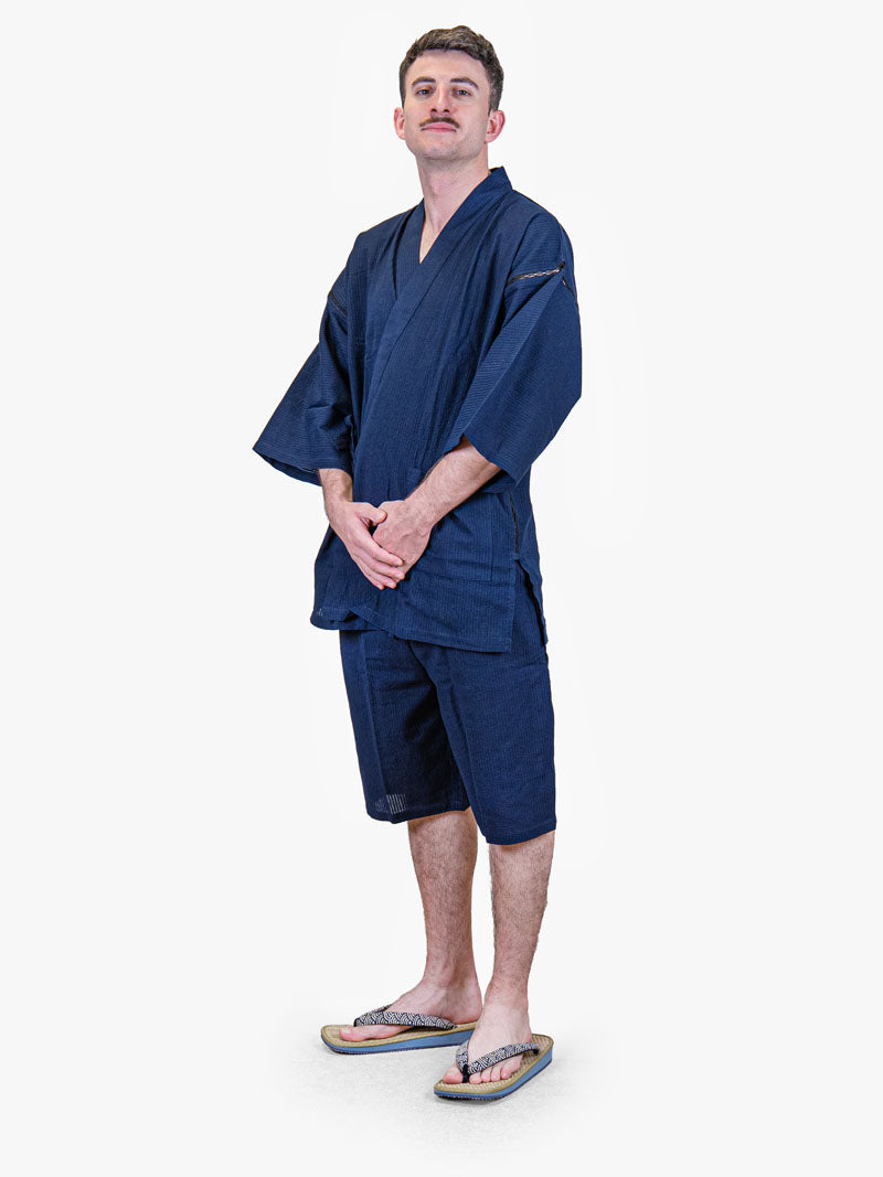 Japansk Jinbei Herre – Marineblå