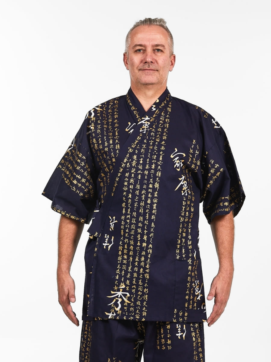 Japansk Jinbei Man Kanji
