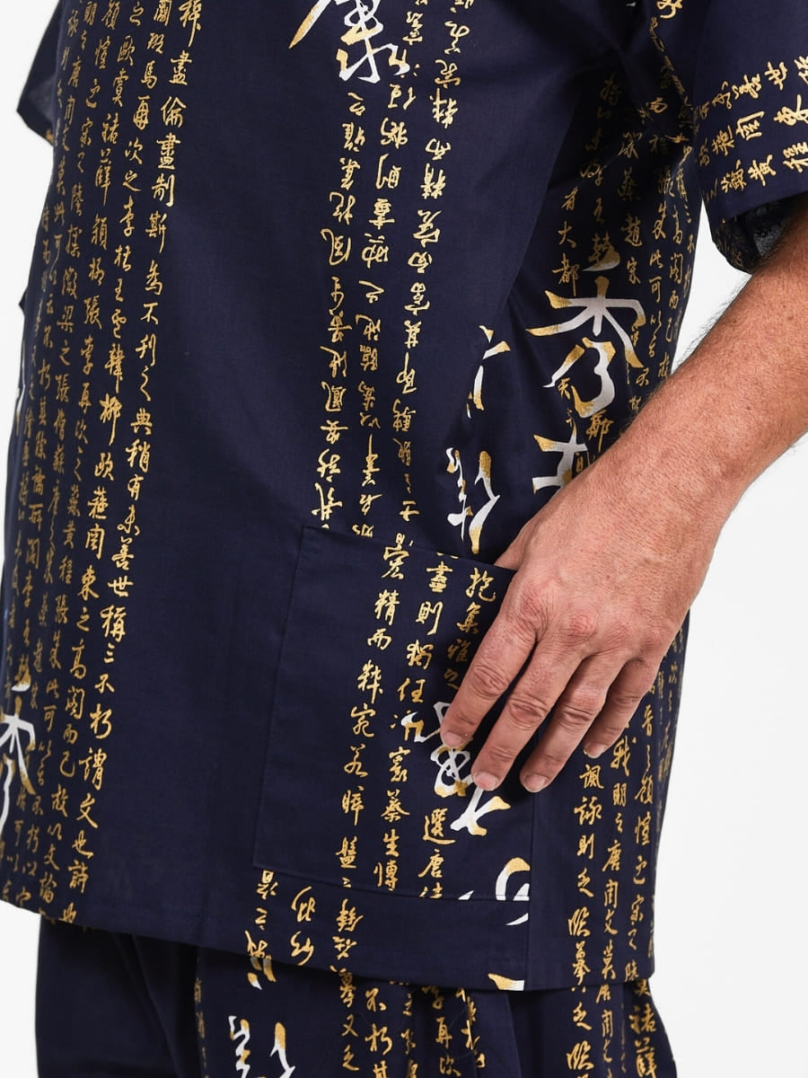 Japansk Jinbei Man Kanji