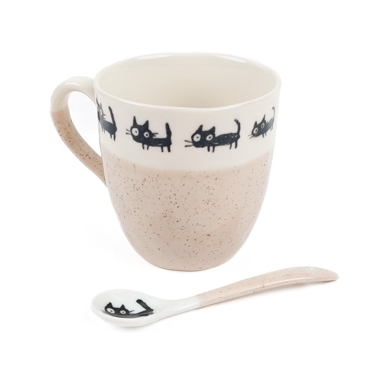 Japansk kaffeske Kat Beige