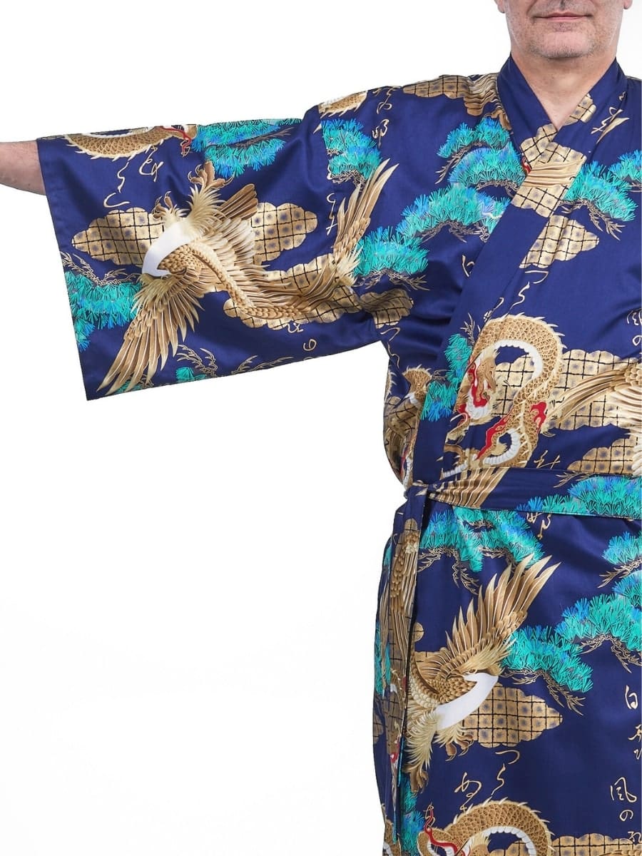 Japansk kimono til mænd Ryū to Washi Én størrelse