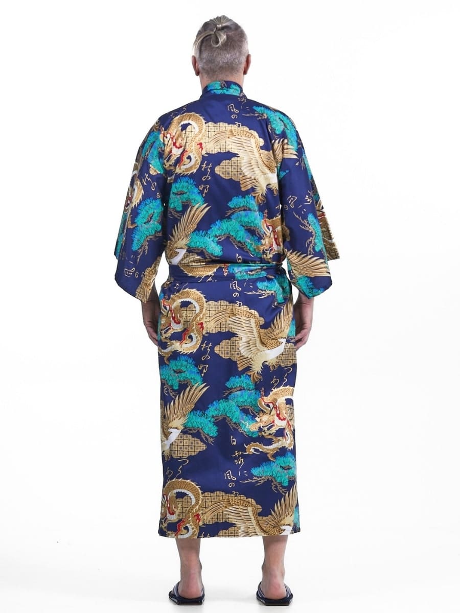 Japansk kimono til mænd Ryū to Washi Én størrelse