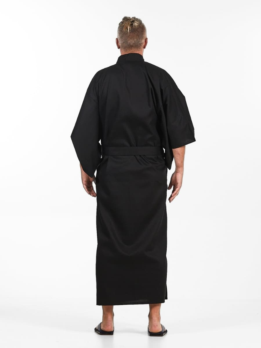Japansk kimono til mænd Sort Én størrelse
