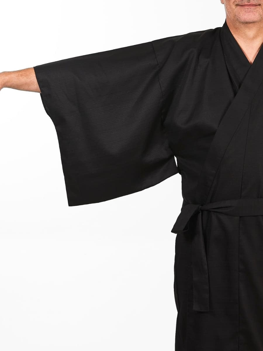 Japansk kimono til mænd Sort Én størrelse