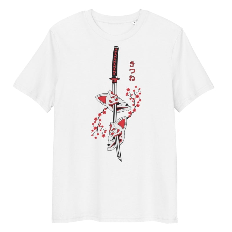 Japansk Kitsune Sakura T-shirt S