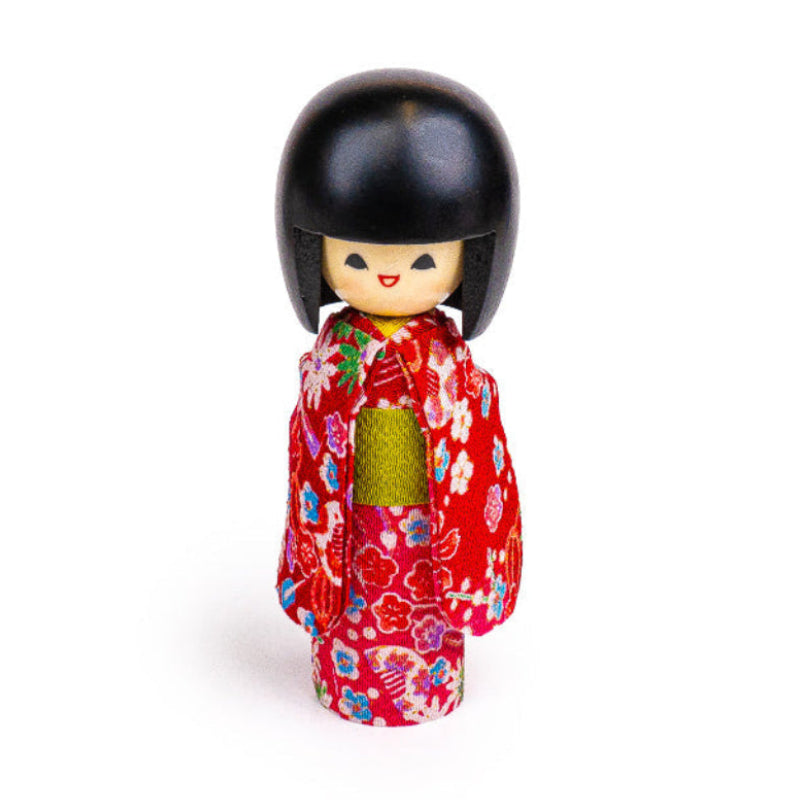 Japansk Kokeshi Dukke - Egao Rosa
