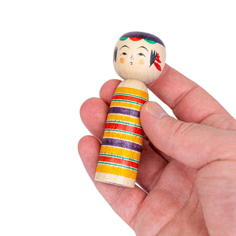Japansk Kokeshi-dukke - Yajiro Rokuro - 8,5 cm